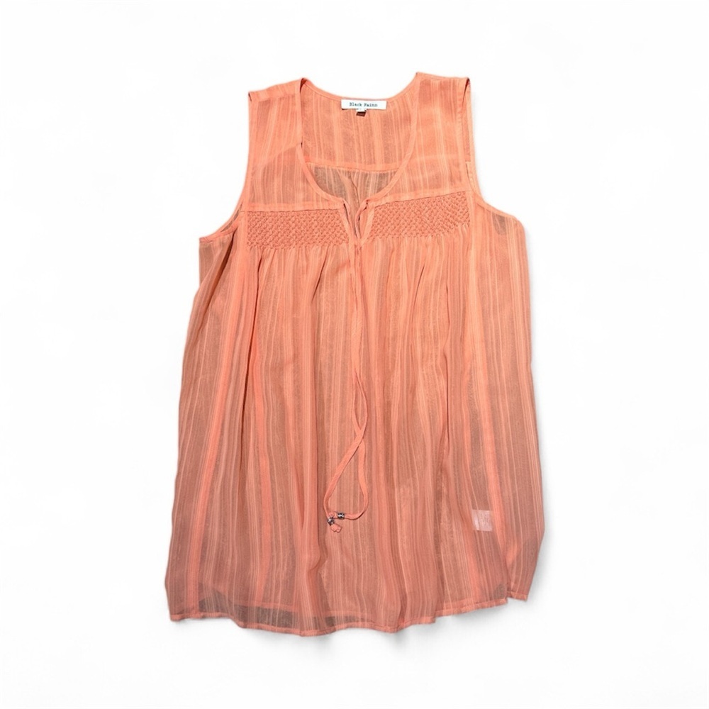 Black Rainn sheer sleeveless top